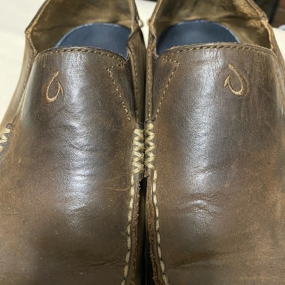 OluKai Moloa Brown Leather Men’s Loafers in Size 9. - Picture 8 of 8